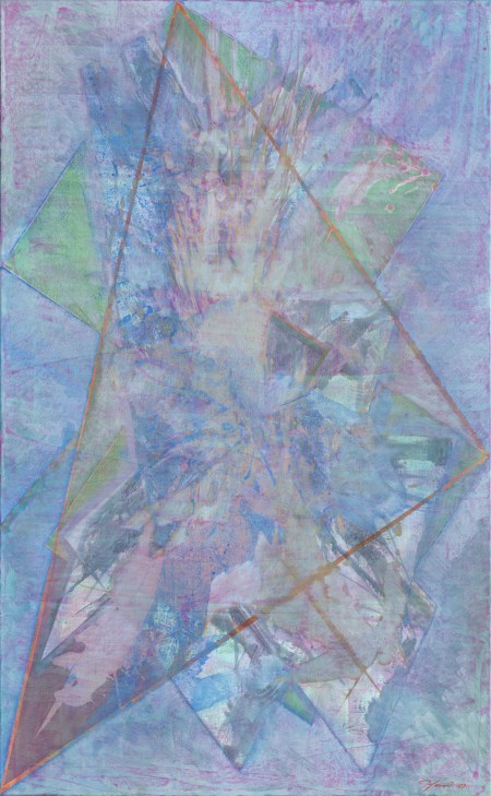 Triangulation Series #25-- oil on linen, 60 x 37 inches, 2009