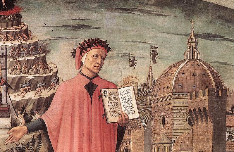 Dante (detail), Domenico di Michelino, Florence 1465