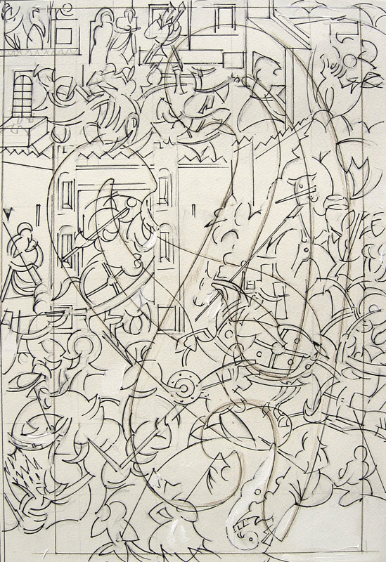 Ricardo F. Morín
Persian One
19” x 28”
Graphite, sanguine and Sumi ink on watercolor paper
2003